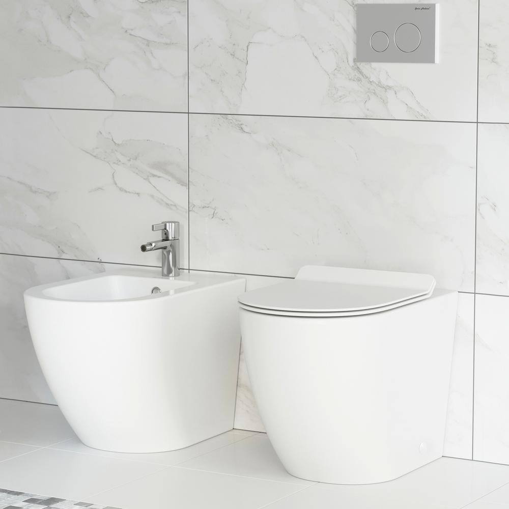 Swiss Madison St. Tropez Elongated Toilet Bowl Only in Glossy White SM-WT514