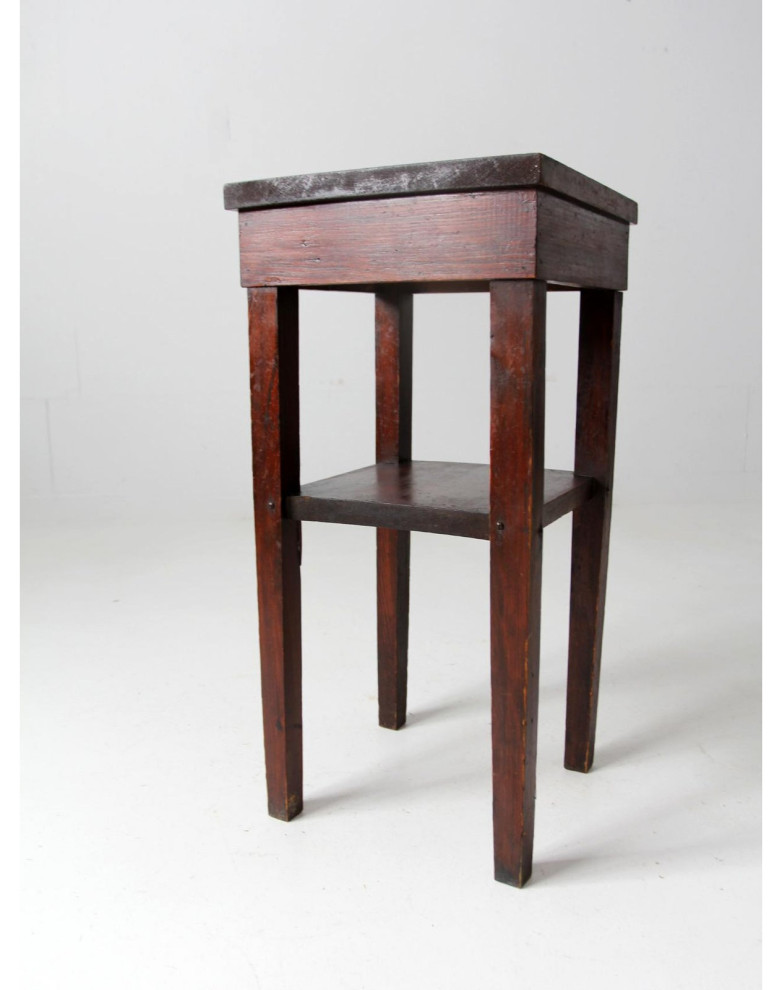 Consigned  Vintage Hand Built Wood End Table   Transitional   Side Tables And End Tables   by 86 Vintage  Houzz