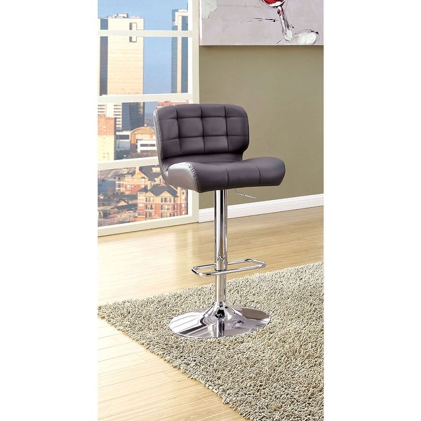 Leatherette and Metal Bar Stool