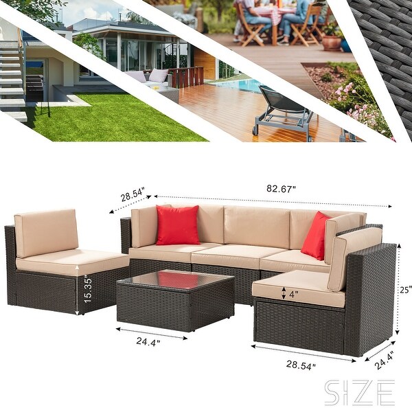 Futzca 6 Piece Small Patio Furniture Sets