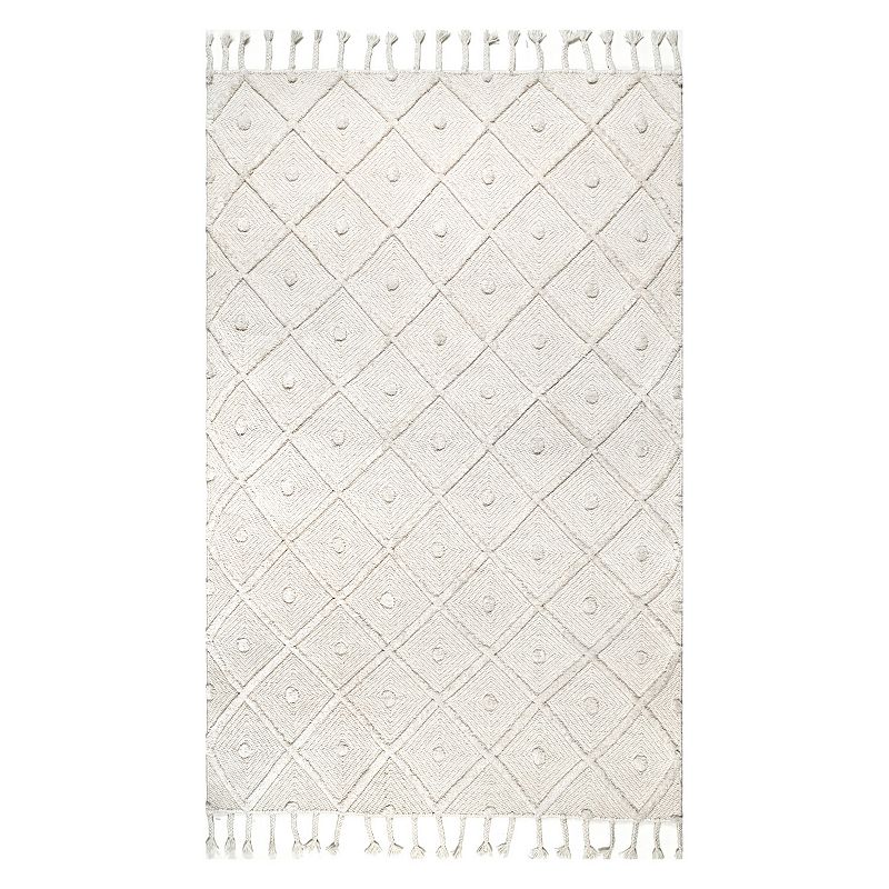 nuLOOM Trellis Tassel Jinny Wool Blend Rug