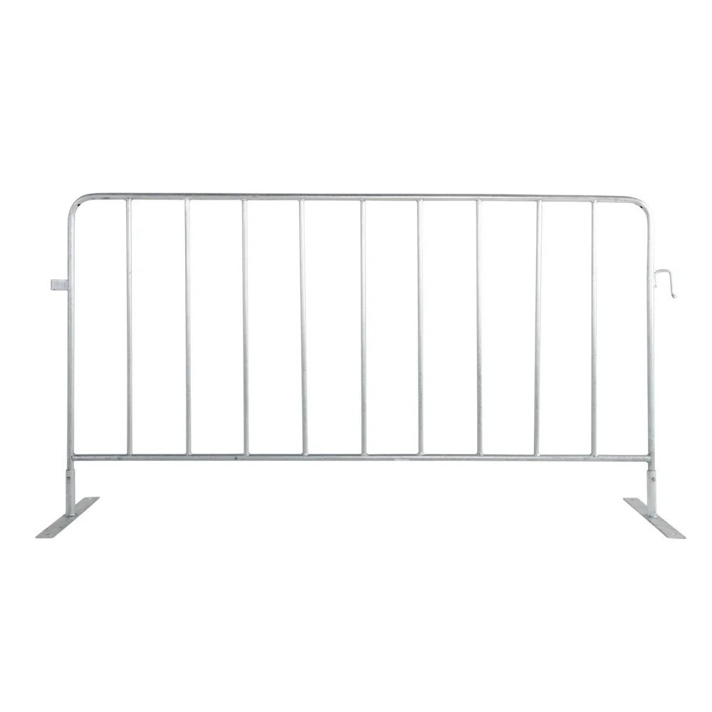 Factory supply heavy duty 8.5 ft green queue steel crowd control pedestrian wall barricades barrier