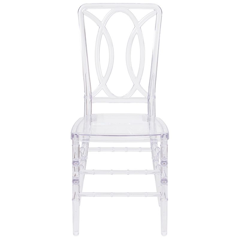 Emma and Oliver Transparent Design Stacking Chair with Designer Back - Event Chair - UV Resistant