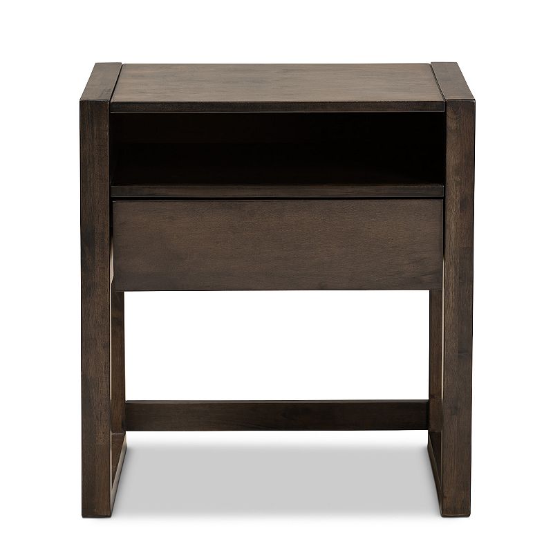 Baxton Studio Inicio Brown Nightstand