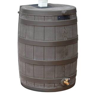 Good Ideas Rain Wizard 50 Gal Plastic Rain Barrel Water Collector Oak (6-Pack) 6 x RW50-OAK