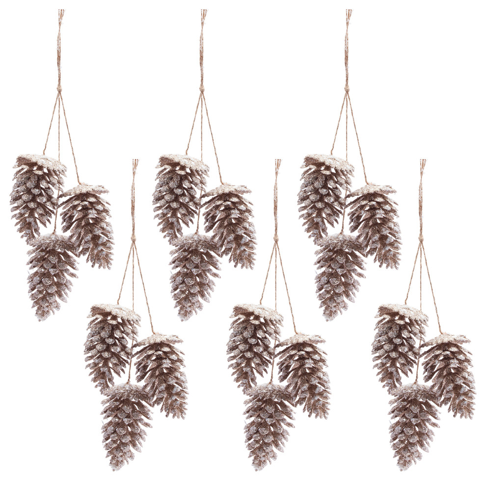 Pine Cone Drop Ornament 18 quotH  Set of 6  Plastic   Christmas Ornaments   by Melrose International LLC  Houzz