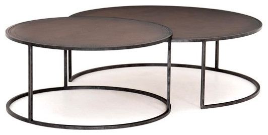 Casilda Coffee Table Light Rustic Black  Antique Copper Clad   Modern   Coffee And Accent Tables   by Virgil Stanis Design  Houzz