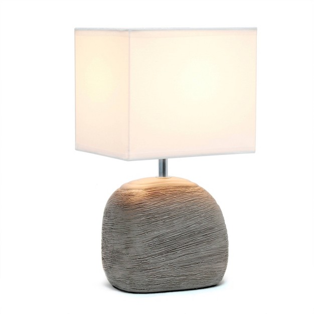 Bedrock Ceramic Table Lamp Brown Simple Designs