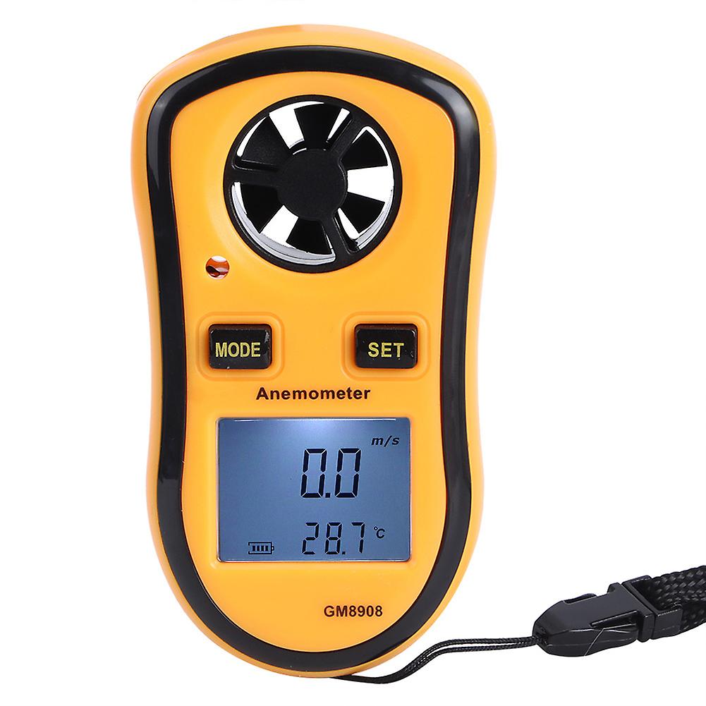 Portable Lcd Display Digital Anemometer Wind Speed Temperature Measurement Instrument