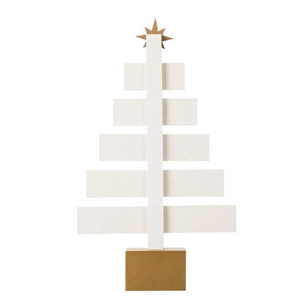 Glitzhome Wooden Xmas Table Tree Decor