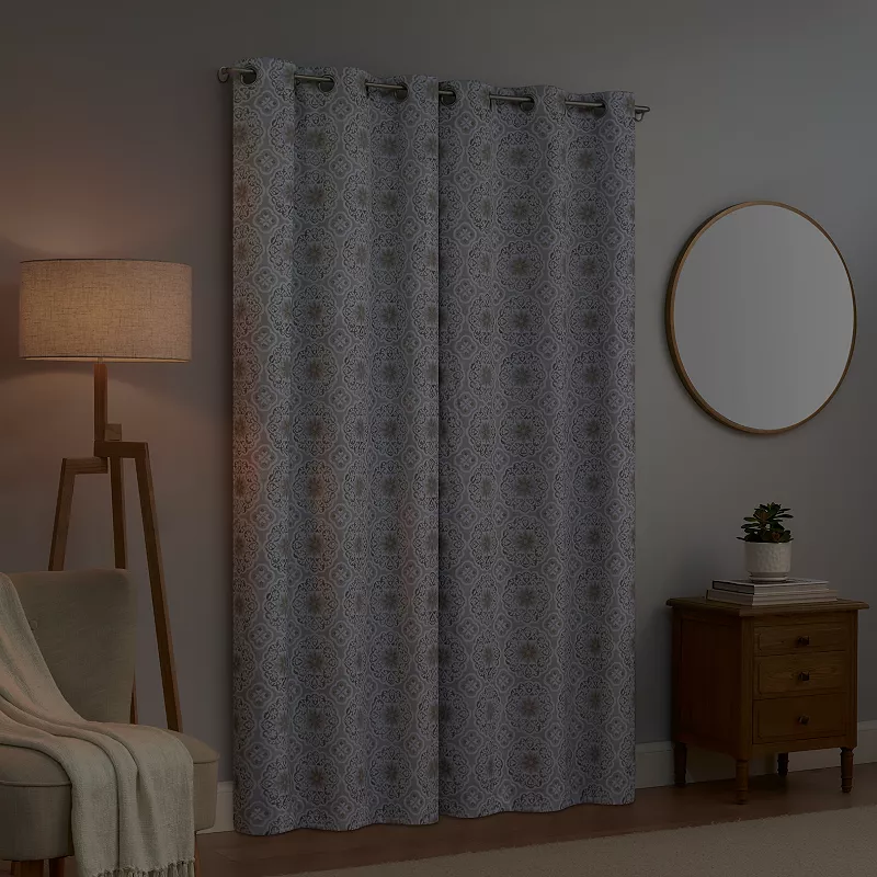 eclipse Kaleva Print 2-Window Curtain Panels