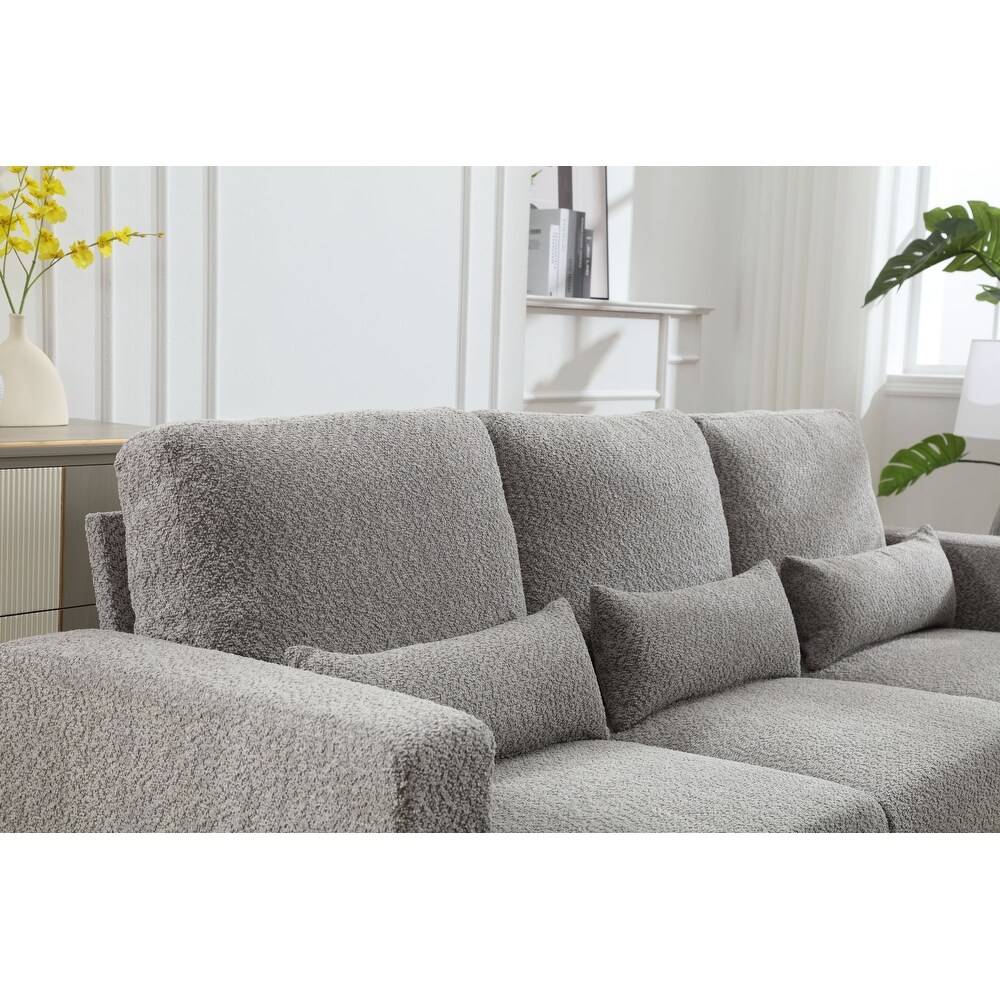 Modern Sofas Couches for Living Room  Removable back Cushion and 3pcs waist pillow