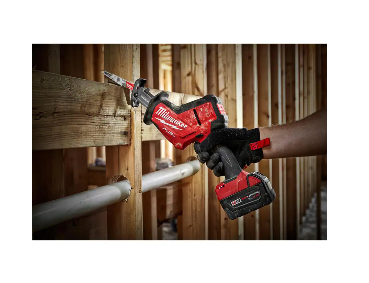 Milwaukee 2719-20-48-59-1835 M18 FUEL 18-Volt Lithium-Ion Brushless Cordless HACKZALL Reciprocating Saw with 3.0 Ah Battery and Charger