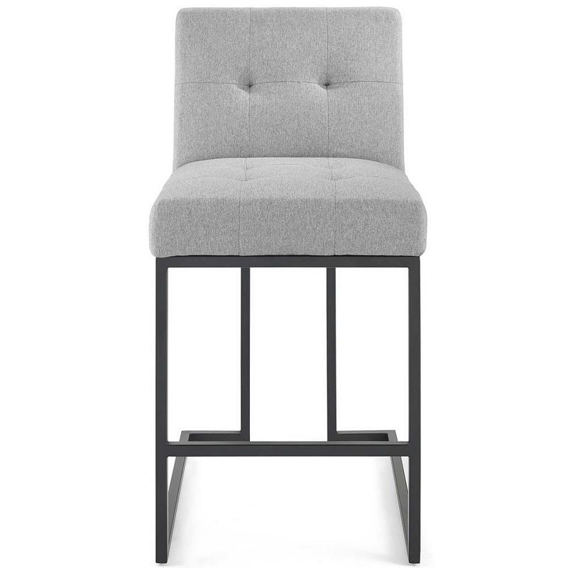 Modway Privy Black Stainless Steel Upholstered Fabric Counter Stool