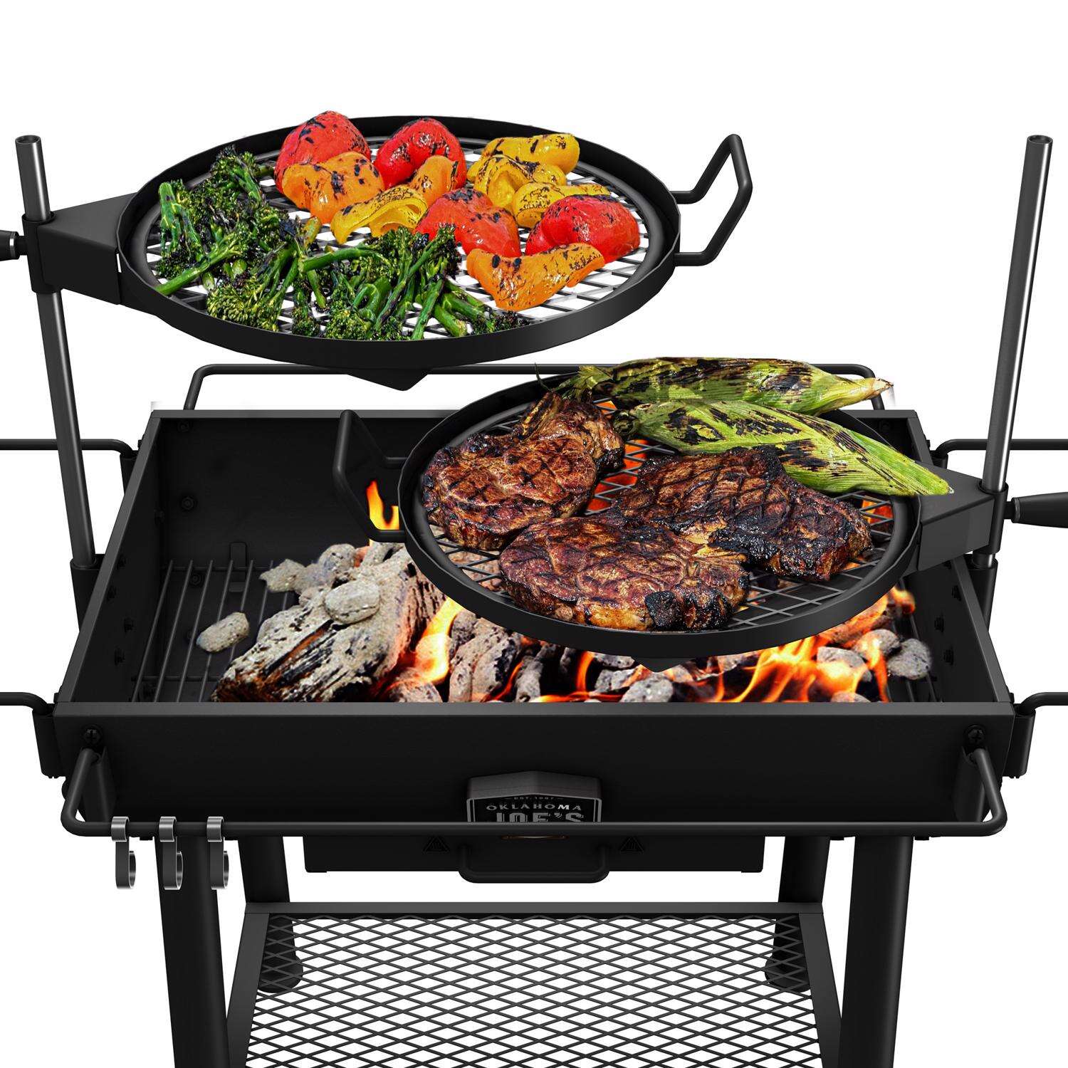 Oklahoma Joes 19 in. Charcoal/Wood Grill Black