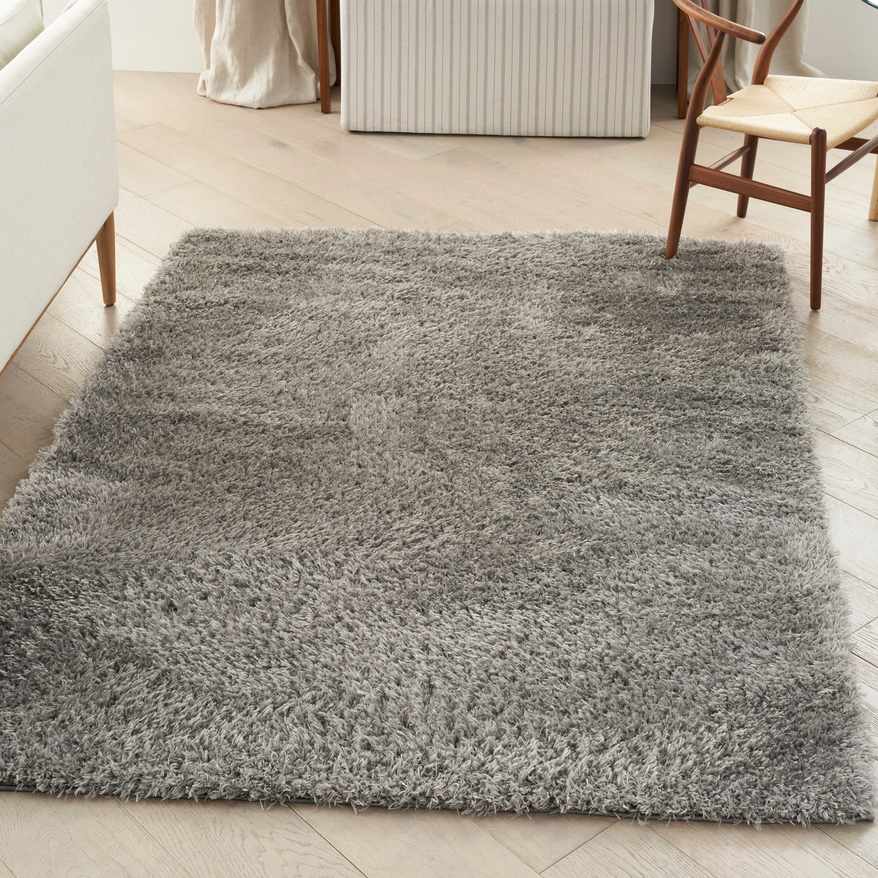 Lush Shag Grey Rug