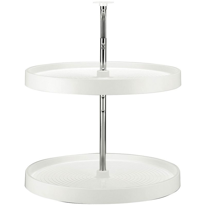 Rev-A-Shelf 32 Inch Lazy Susan Full Circle Polymer 2-Shelf， White， 2062-32-11-1