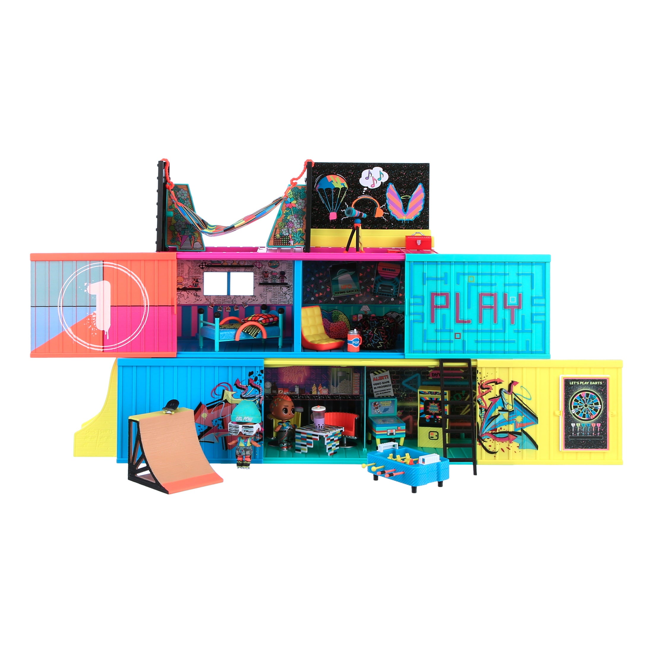 LOL Surprise Clubhouse Playset With 40+ Surprises and 2 Exclusives Dolls, Great Gift for Kids Ages 4 5 6+