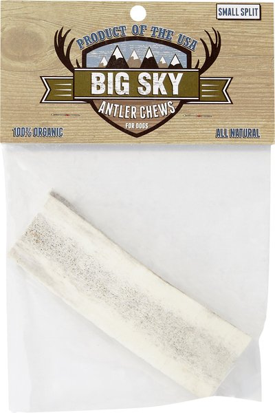 Big Sky Antler Chews Natural Elk Antler Splits Dog Chews， Small