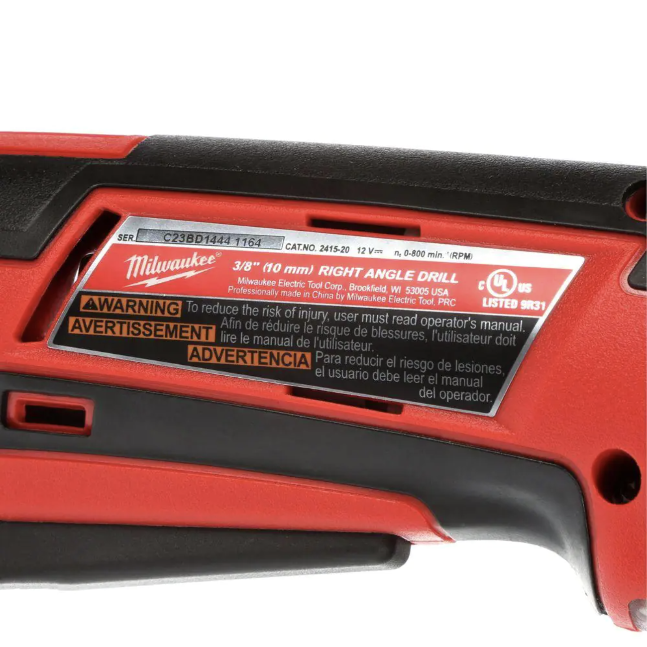 Milwaukee M12 12V Lithium-Ion Cordless 3/8 in. Right Angle Drill (Tool-Only)