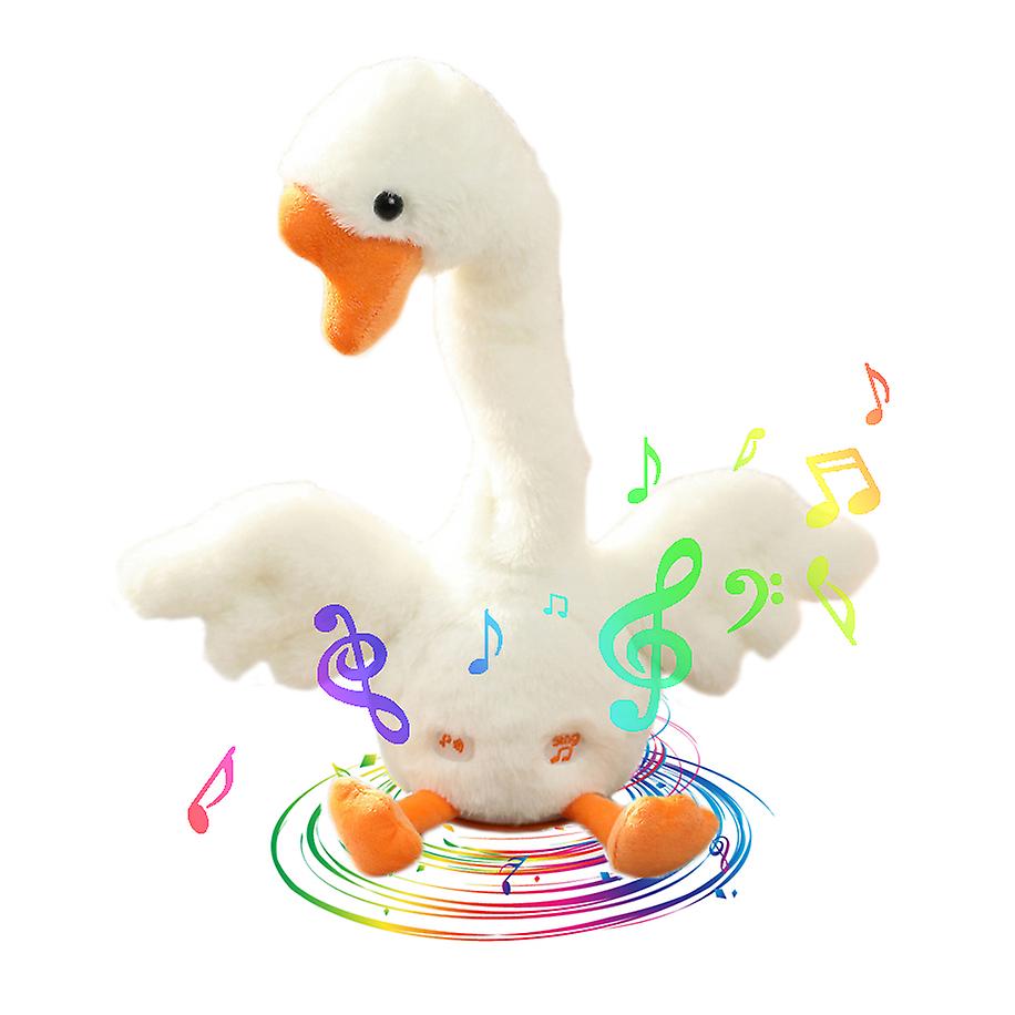 Dancing Goose Toy That Repeats What You Say! With Bluetooth Glowing Singing Recording Cute Goose Stuffed Animal Kids Toy Birthday Xmas Gifts