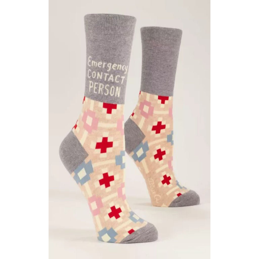   Women's Crew Socks -EMERGENCY CONTACT PERSON