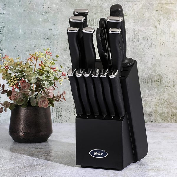 15 Piece Stainless Steel Blade Cutlery Set in Black