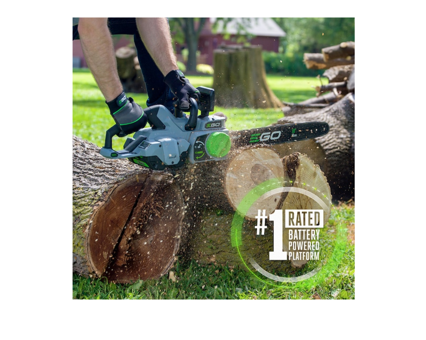 EGO CS1803 POWER+ 56-volt 18-in Brushless Cordless Electric Chainsaw 4 Ah (Battery and Charger Included)