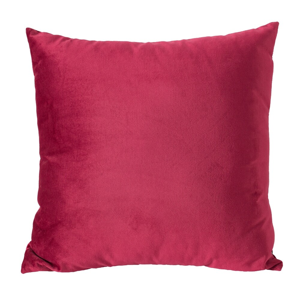 A B Home 18 inch Red Velvet Accent Pillow