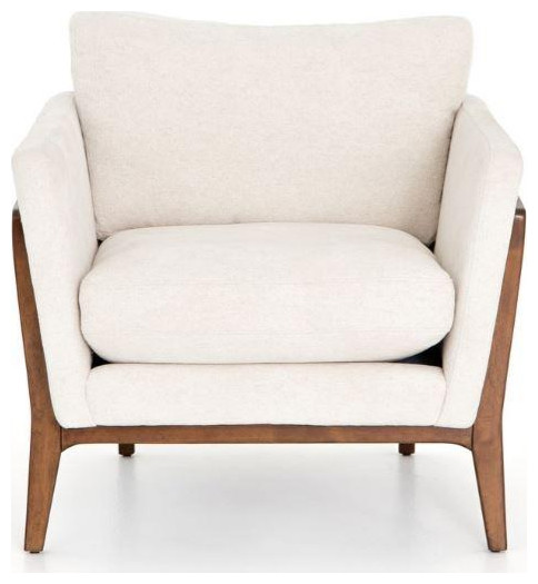 Dash Chair camarague Cream/pecan   Midcentury   Armchairs And Accent Chairs   by Old Bones Co.  Studios  Houzz