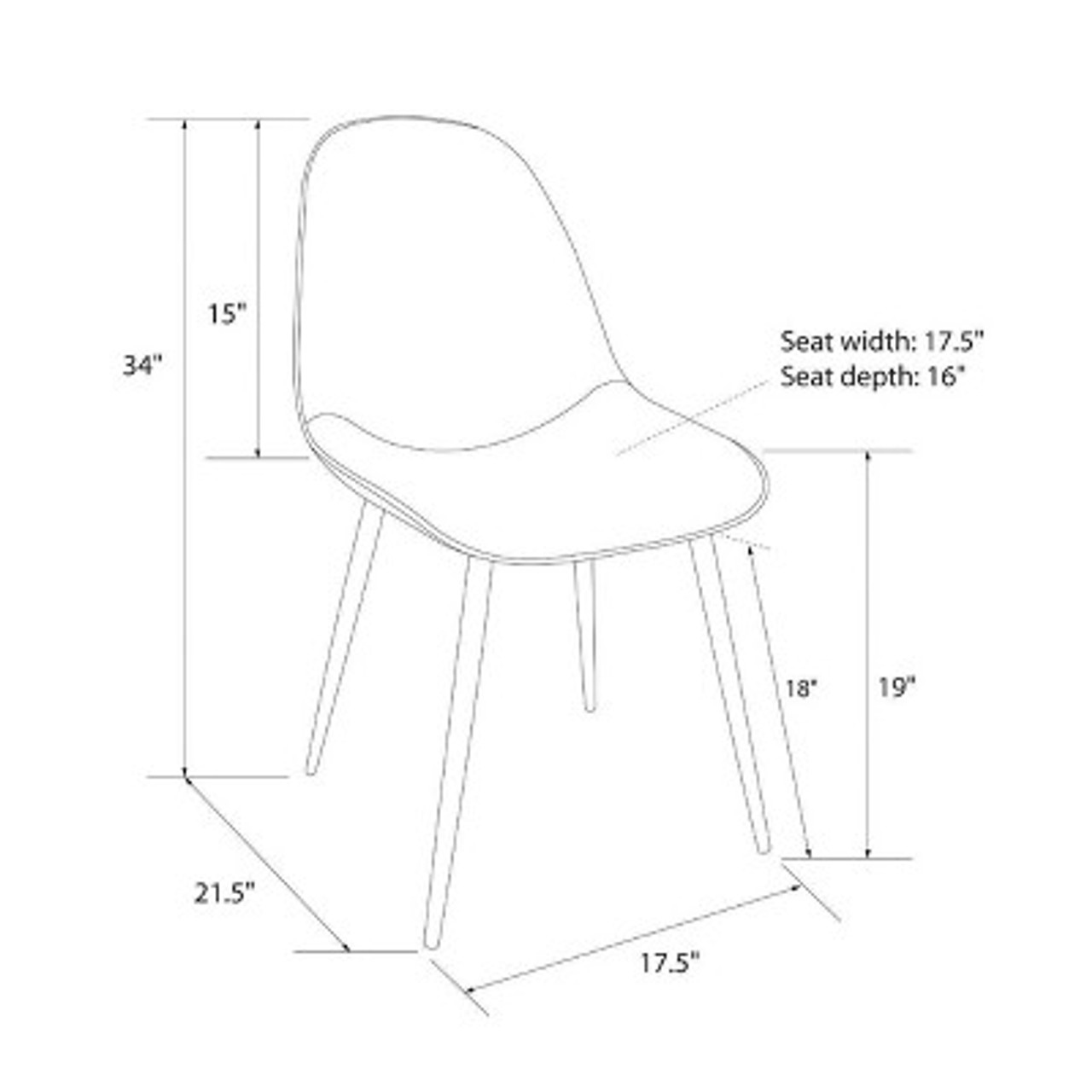 2pk Copley Upholstered Dining Chair Black - Project 62