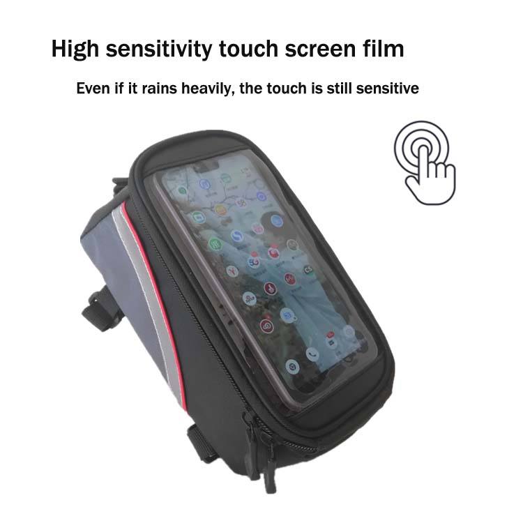 Cycle Riding Waterproof Bike Frame Bags Handlebar Front Tube Touch Screen Cell Phone Bag Mountain Road Bicycle Bag