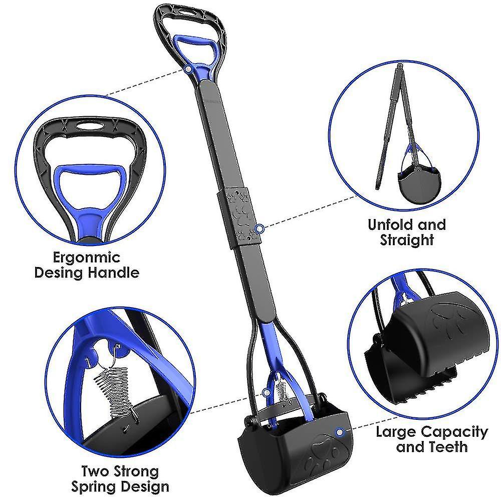 Long Handle Portable Pet Pooper Scooper For Large And Small Dogs High Strength Material And Durable