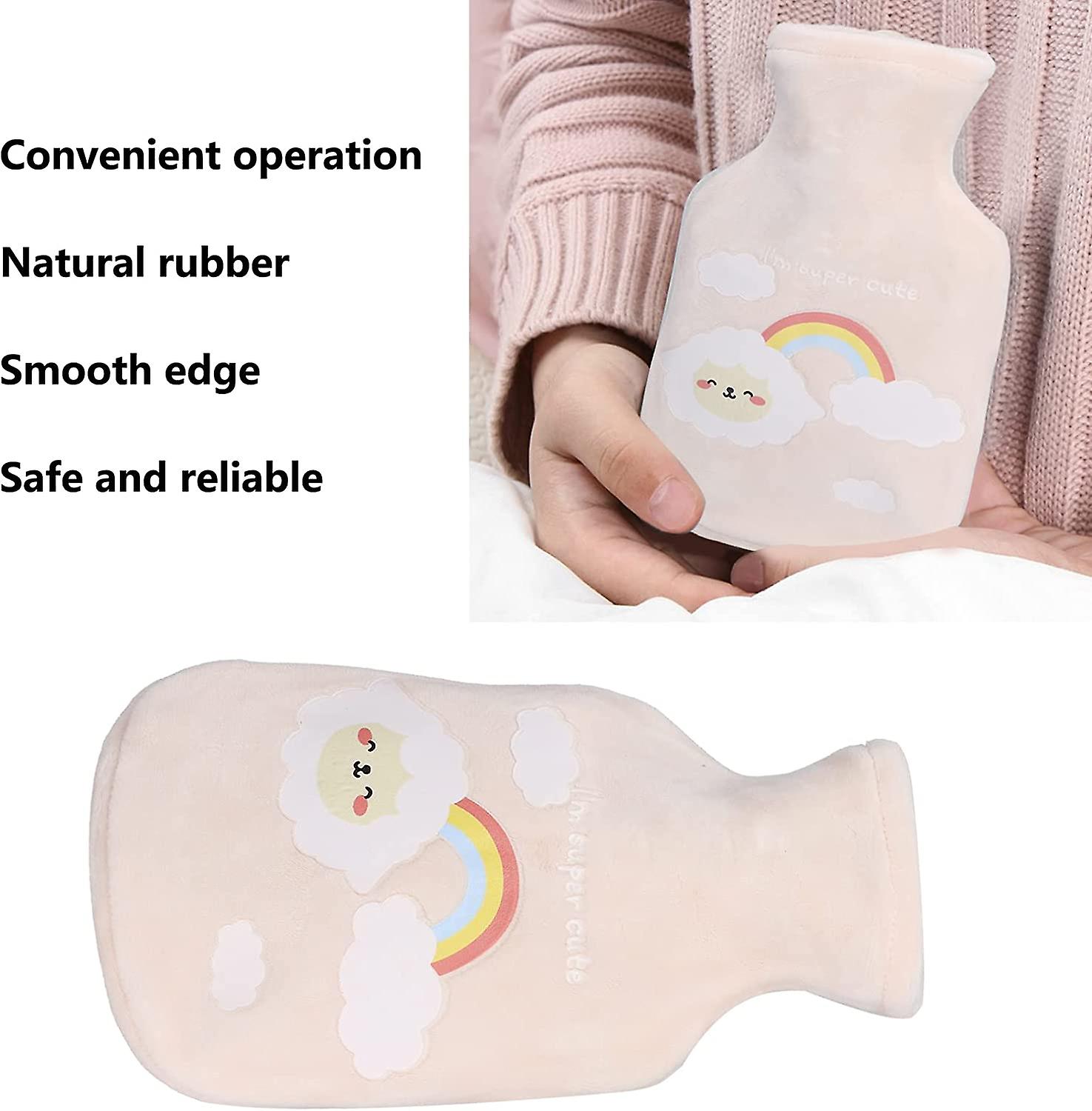 Hot Water Bottle， Natural Rubber Hot Water Sack Good Sealing Performance Easy Operation 350ml Capacity For Home