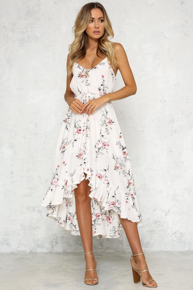 No Questions Asked Midi Dress White