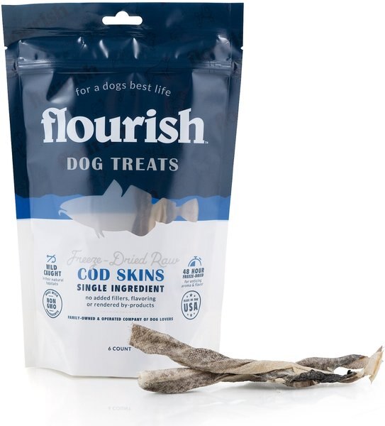 Flourish Cod Skins Freeze-Dried Dog Treats