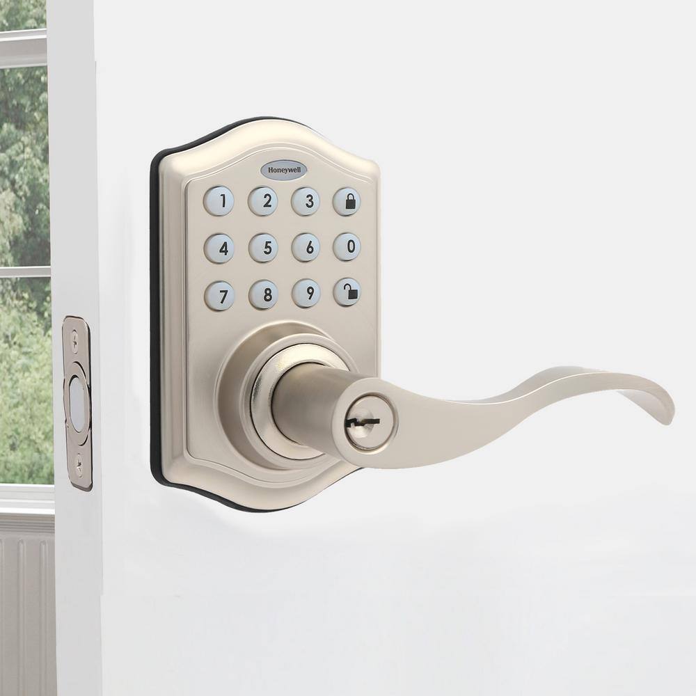 Honeywell Satin Nickel Keypad Electronic Door Lever Entry Lock 8734301