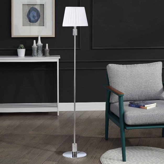 Dann Foley Lifestyle Floor Lamp With Shade Silver white Stylecraft