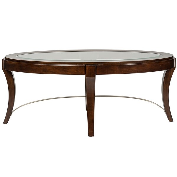 Avalon Dark Truffle Oval Cocktail Table