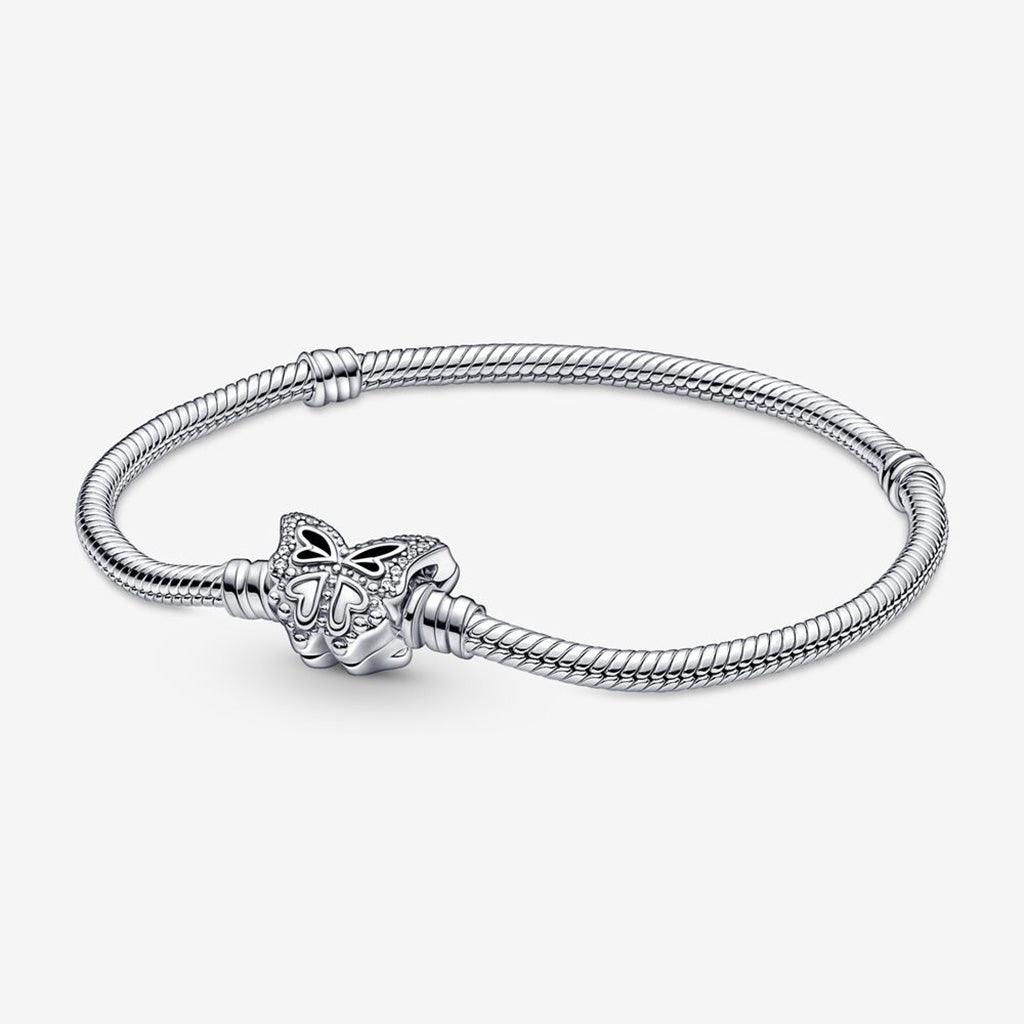 PANDORA  Pandora Moments Butterfly Clasp Snake Chain Bracelet