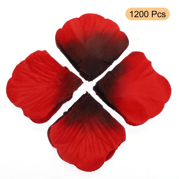 Silk Artificial Flower Rose Petals，Dark，Red Faux Flowers 2x2 Inch 1200Pcs