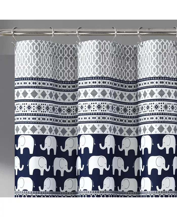 Macys Elephant Stripe Shower Curtain  72 x 72