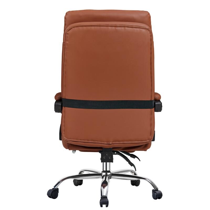 Executive Office Chair PU Leather Swivel Desk Chairs  Adjustable Height Reclining Chair with Padded Armrest and Footrest