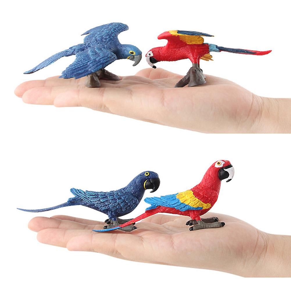 5pcs Mini Cute Parrot Bird Simulation Animal Model Toy Children Early Education Micro Bird Animal Doll Decoration