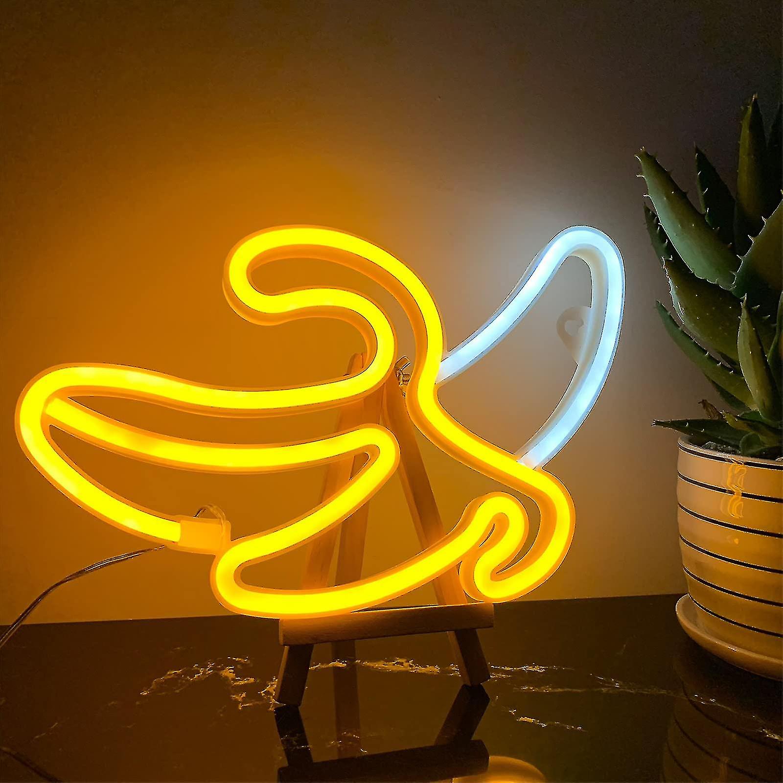 Banana Neon Signs Led Neon Lights Art Lights Wall Decorative Lights /usb Neon Lights For Birthday Party Bar Wedding Decor (warm Yellow)