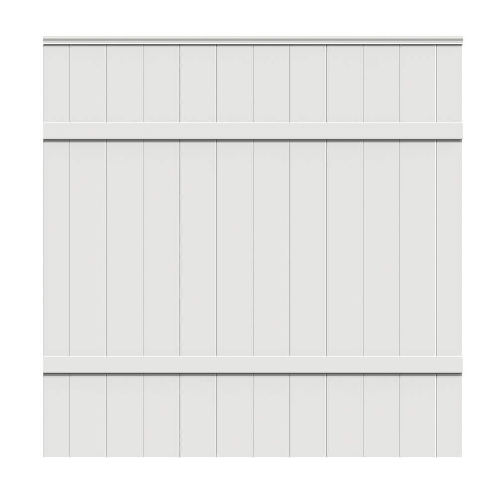 Veranda 6 ft. H x 6 ft. W White Vinyl Windham Fence Panel 73014216