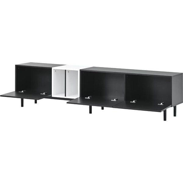 TV Stand for 80'' TV with 3 Doors，Entertainment Center - 83 inches