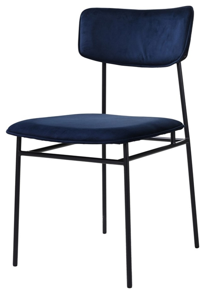 Sailor Dining Chair Blue   Set Of Two   Midcentury   Dining Chairs   by Homesquare  Houzz