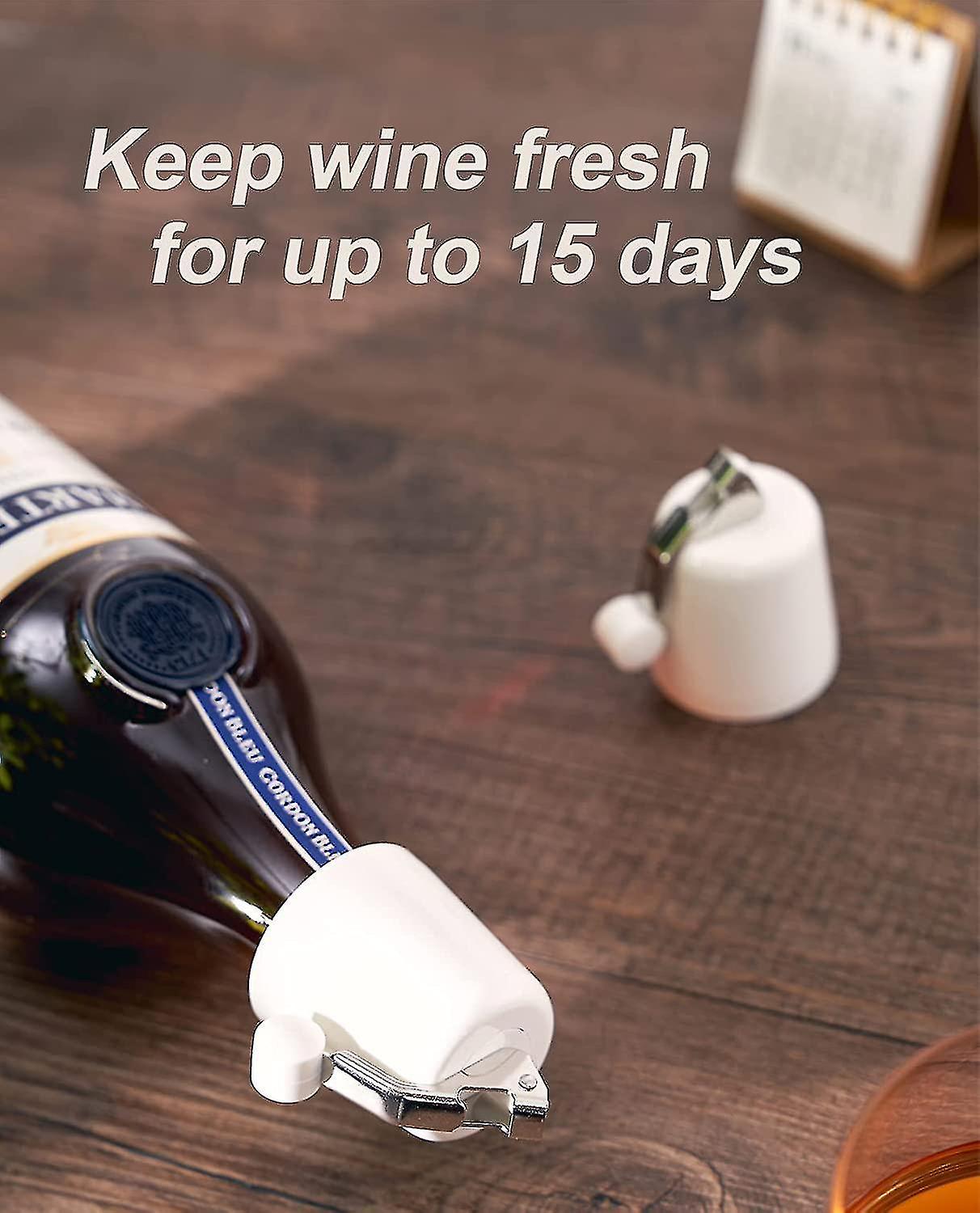 Wine Bottle Stoppers. Beverage Stopper With Acsergery Expandable Silicone. Reusable Wine Gift