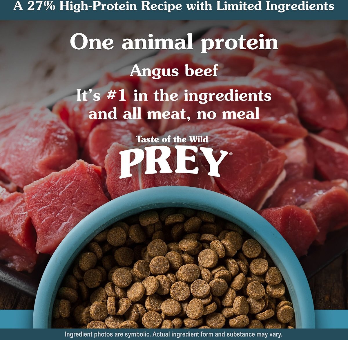 Taste of the Wild PREY Angus Beef Recipe Limited Ingredient Recipe Dry Dog Food